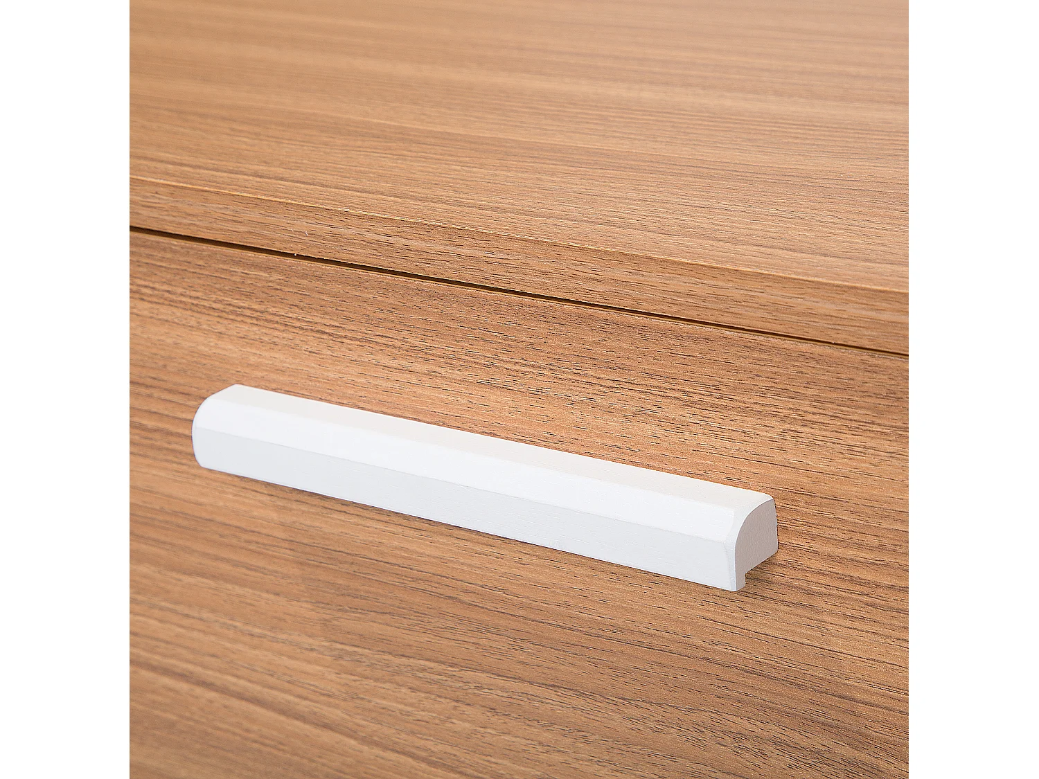 Meuble TV ALLOA Marron clair/blanc