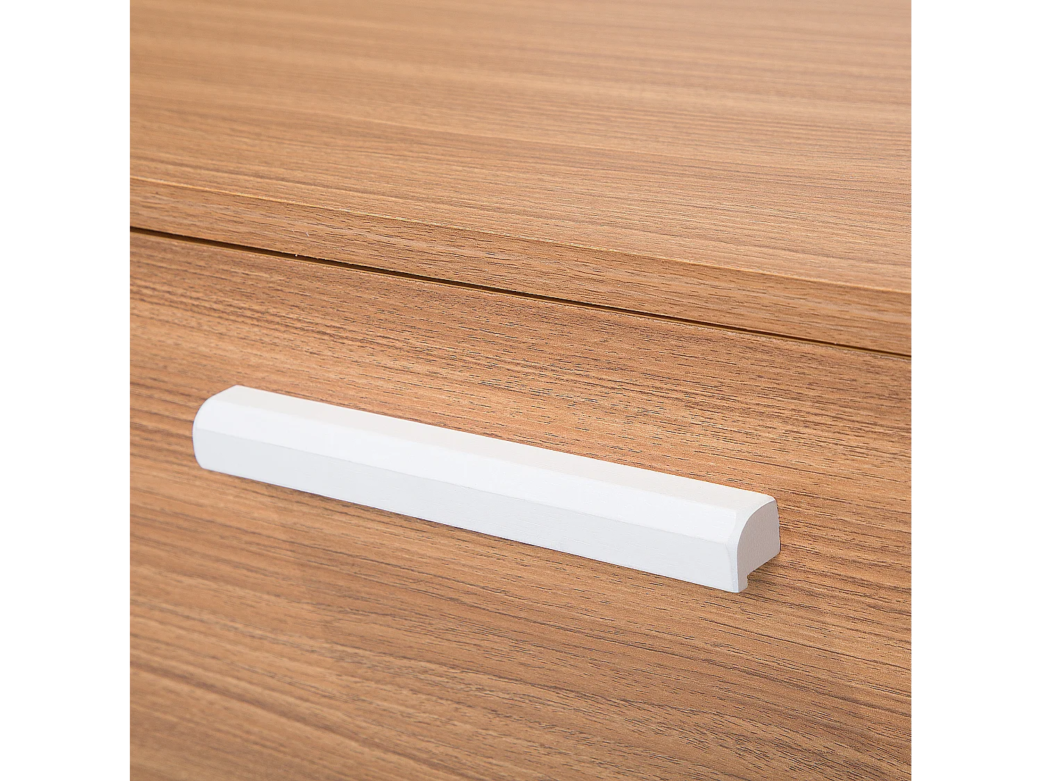 Meuble TV ALLOA Marron clair/blanc