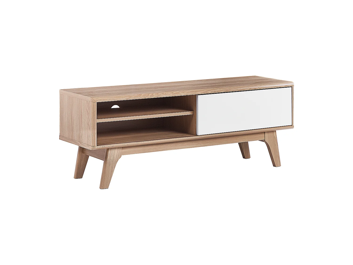 Meuble TV BUFFALO Marron/blanc