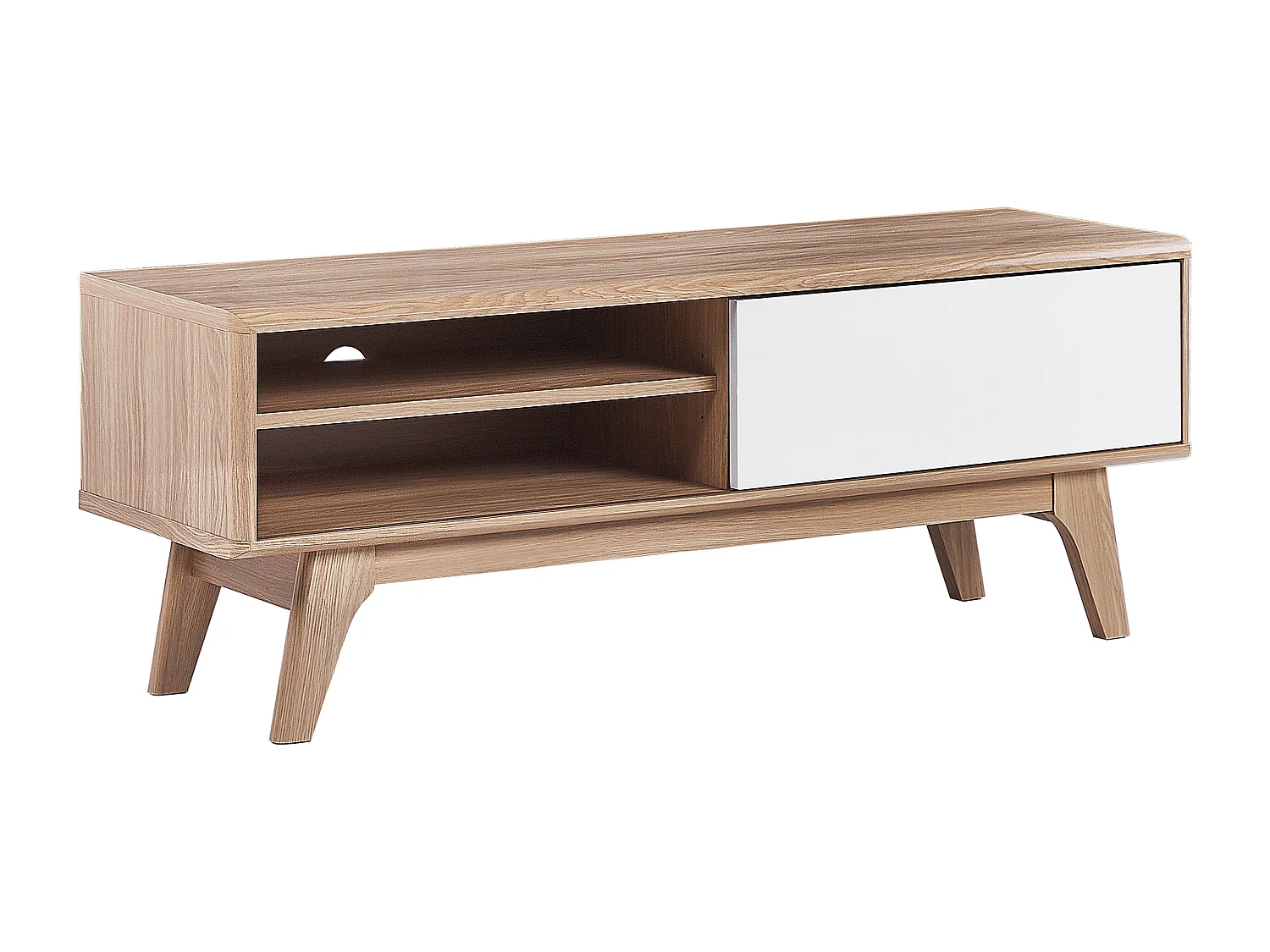 Meuble TV BUFFALO Marron/blanc