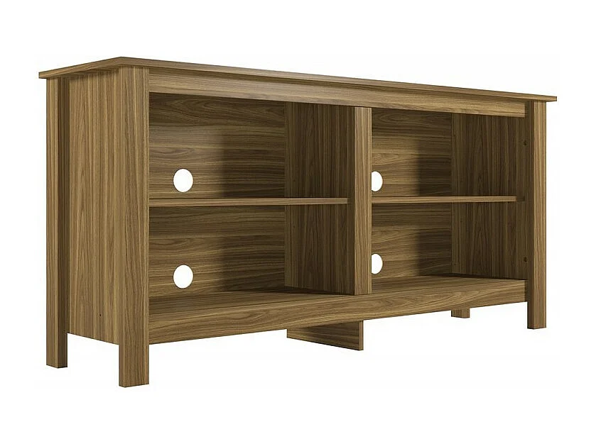 Meuble TV 65 Pouces Maxi Chêne 4 Niches L 148 H 69.5 P 38.5 cm