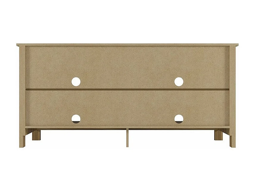 Meuble TV 65 Pouces Maxi Chêne 4 Niches L 148 H 69.5 P 38.5 cm