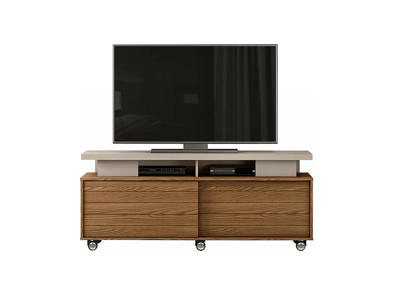 Meuble TV 150 cm 60 Pouces Chêne et Taupe