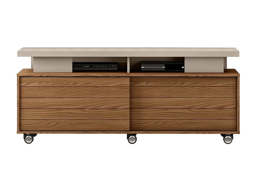 Meuble TV 150 cm 60 Pouces Chêne et Taupe