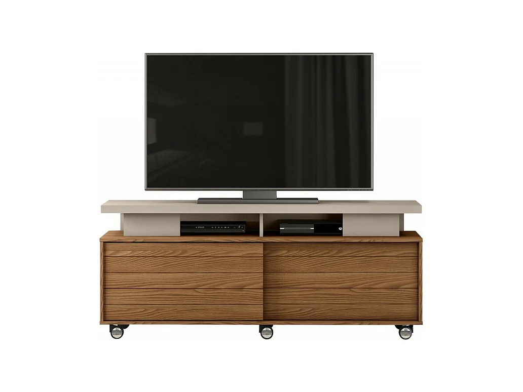 Meuble TV 150 cm 60 Pouces Chêne et Taupe
