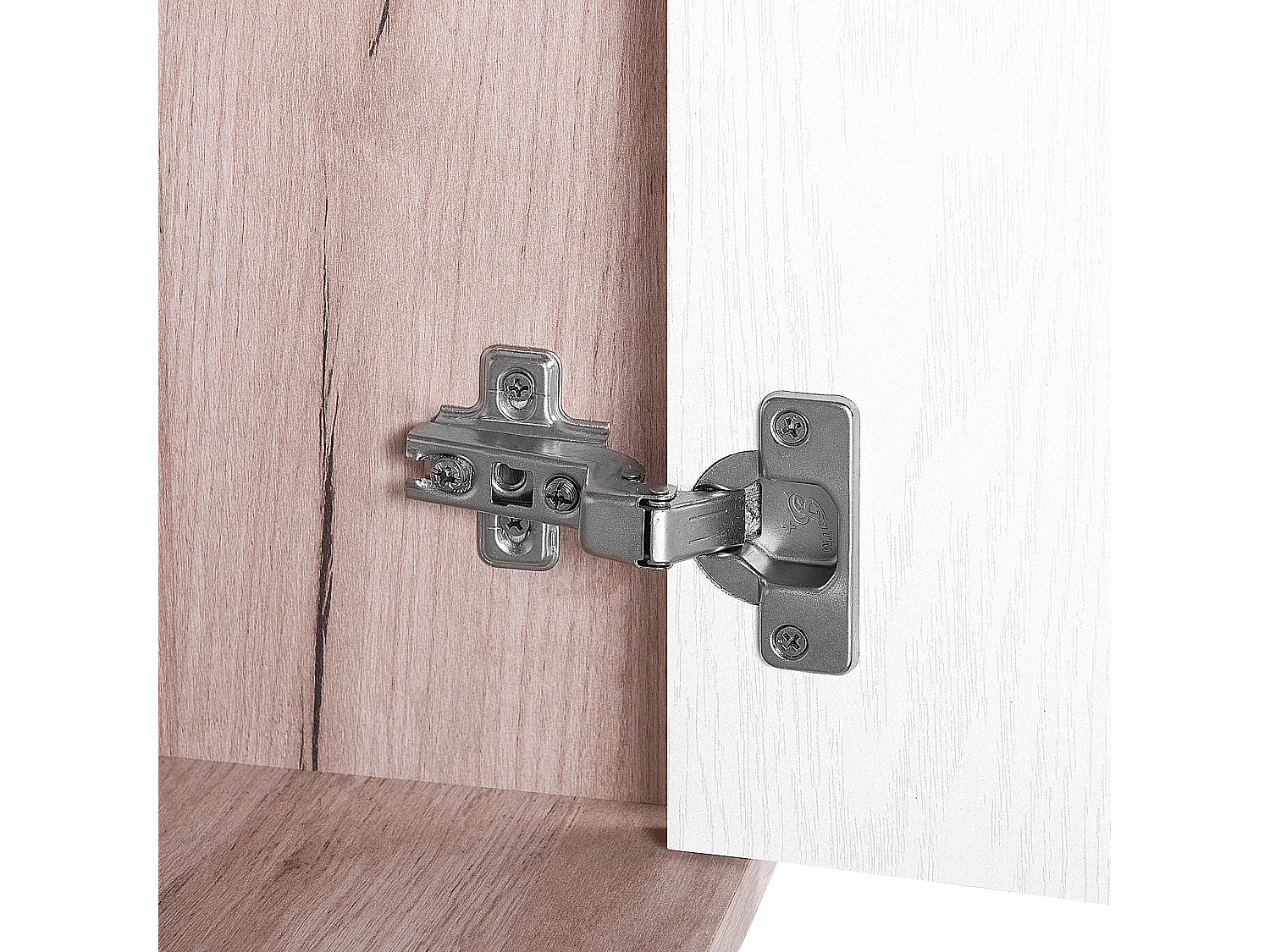 TV-meubel LINCOLN Bruin/wit