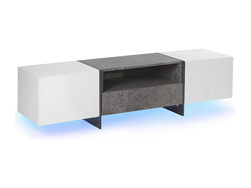 TV-meubel LED RUSSEL Grijs beton-effect