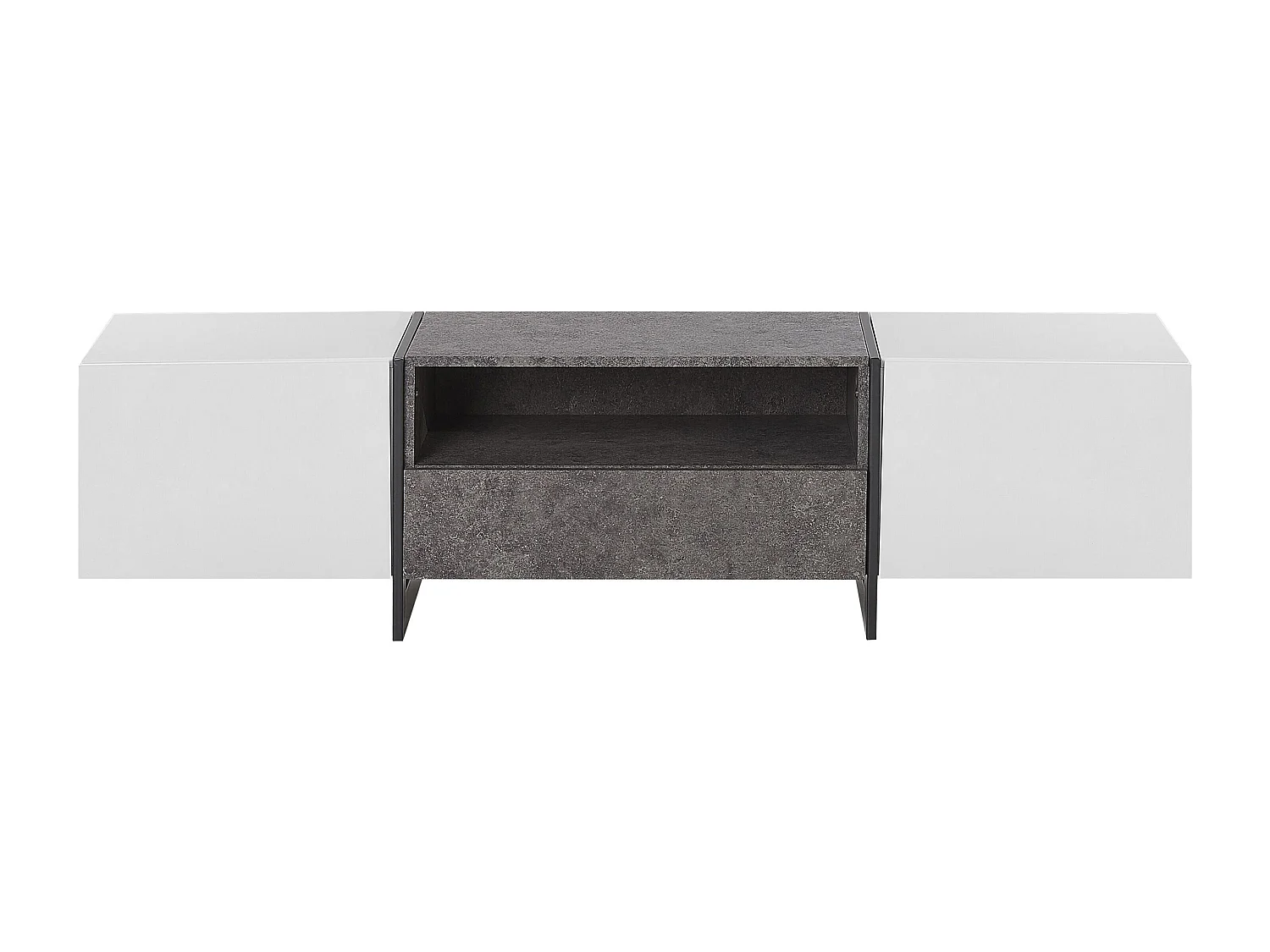 Meuble TV LED RUSSEL Effet béton gris