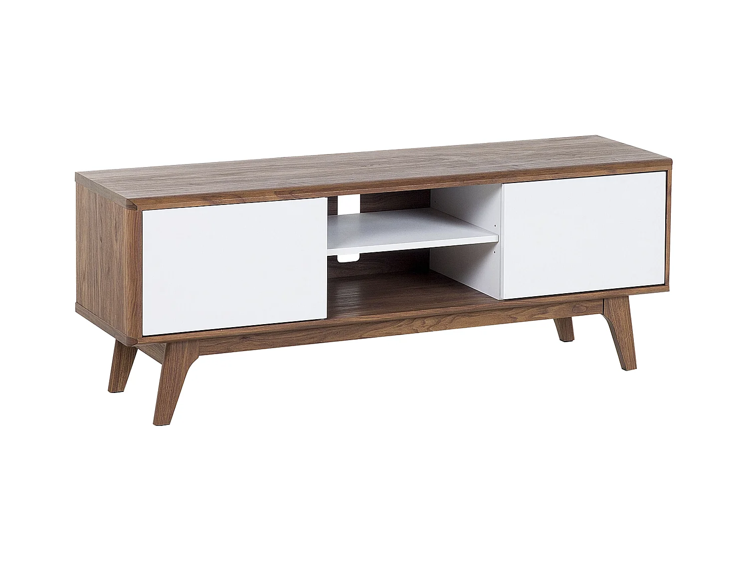 Meuble TV ROCHESTER Marron/blanc