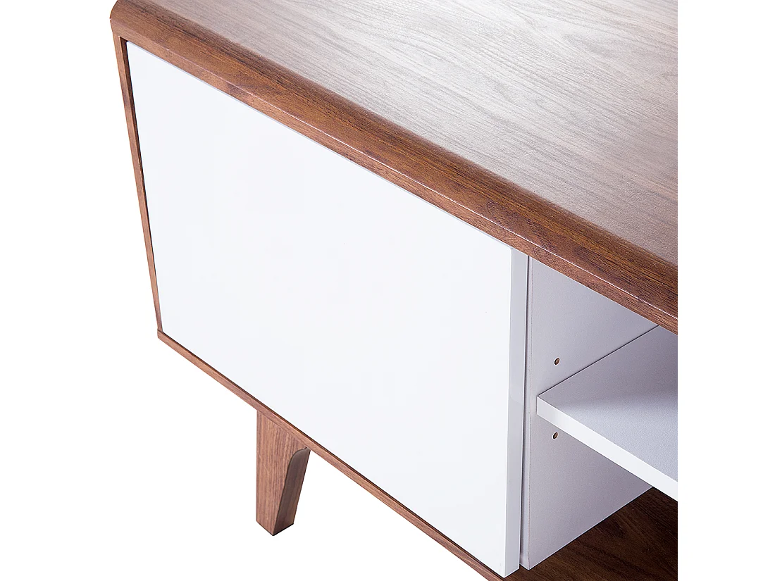 Meuble TV ROCHESTER Marron/blanc