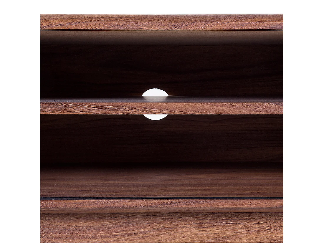 Fernsehtisch moderner Stil 2 Fächer MDF-Platte dunkler Holzfarbton/weiß Buffalo