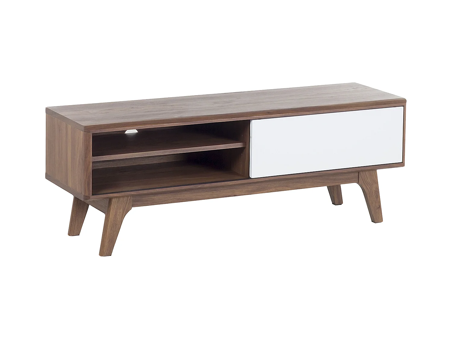 Meuble TV BUFFALO Marron/blanc