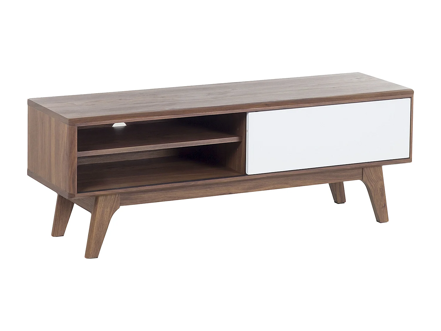 Meuble TV BUFFALO Marron/blanc