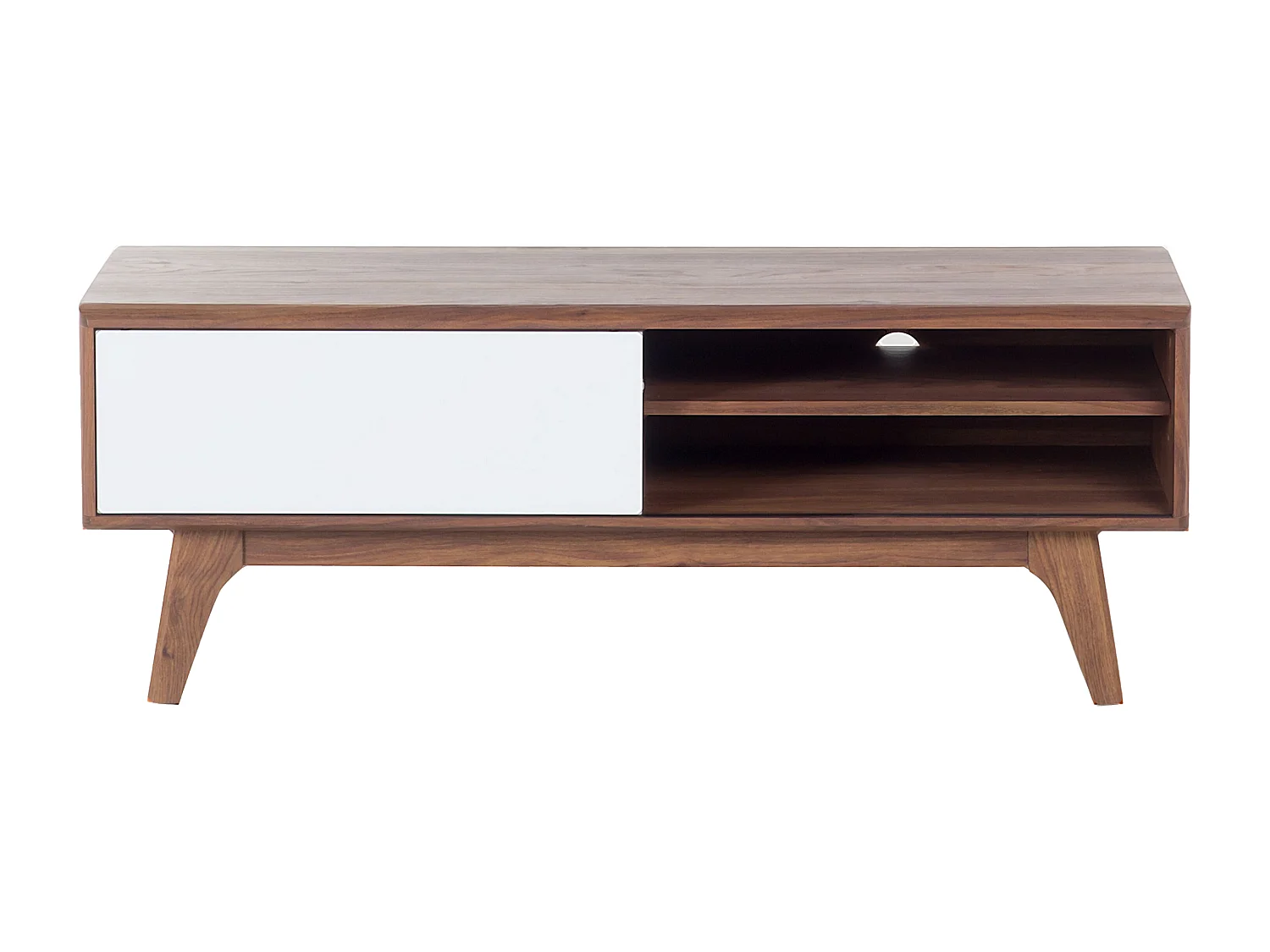 Meuble TV BUFFALO Marron/blanc