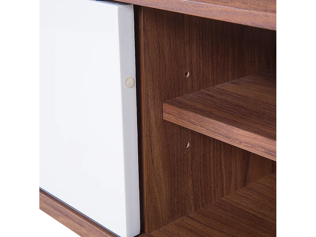 Meuble TV BUFFALO Marron/blanc