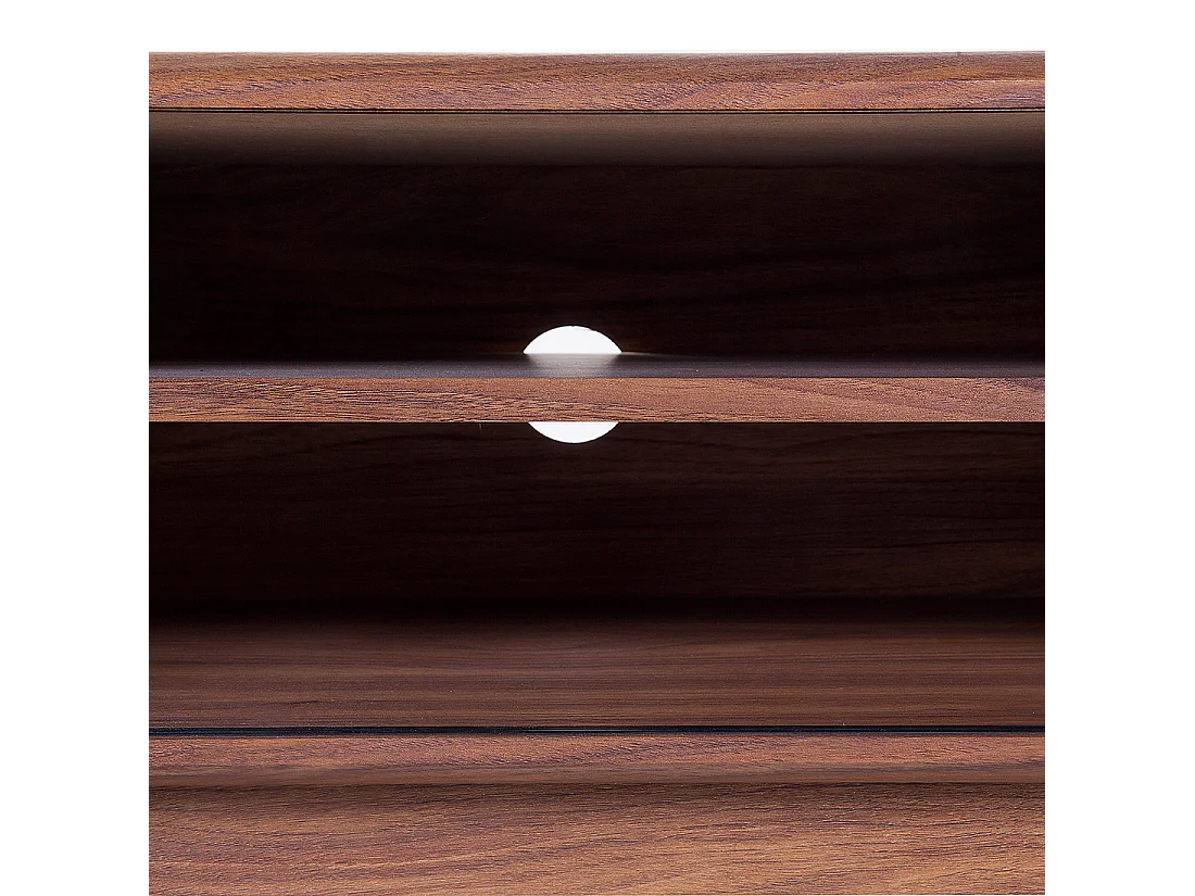 Fernsehtisch moderner Stil 2 Fächer MDF-Platte dunkler Holzfarbton/weiß Buffalo