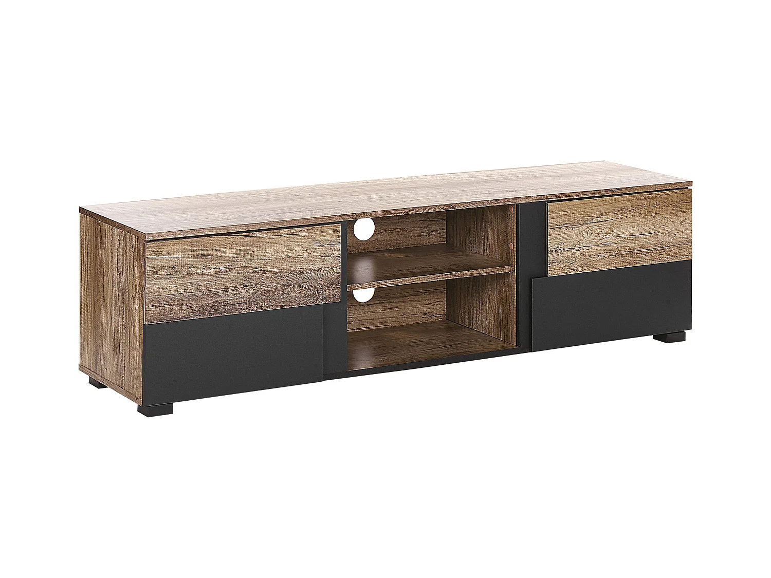 Meuble TV STERLING Marron/noir