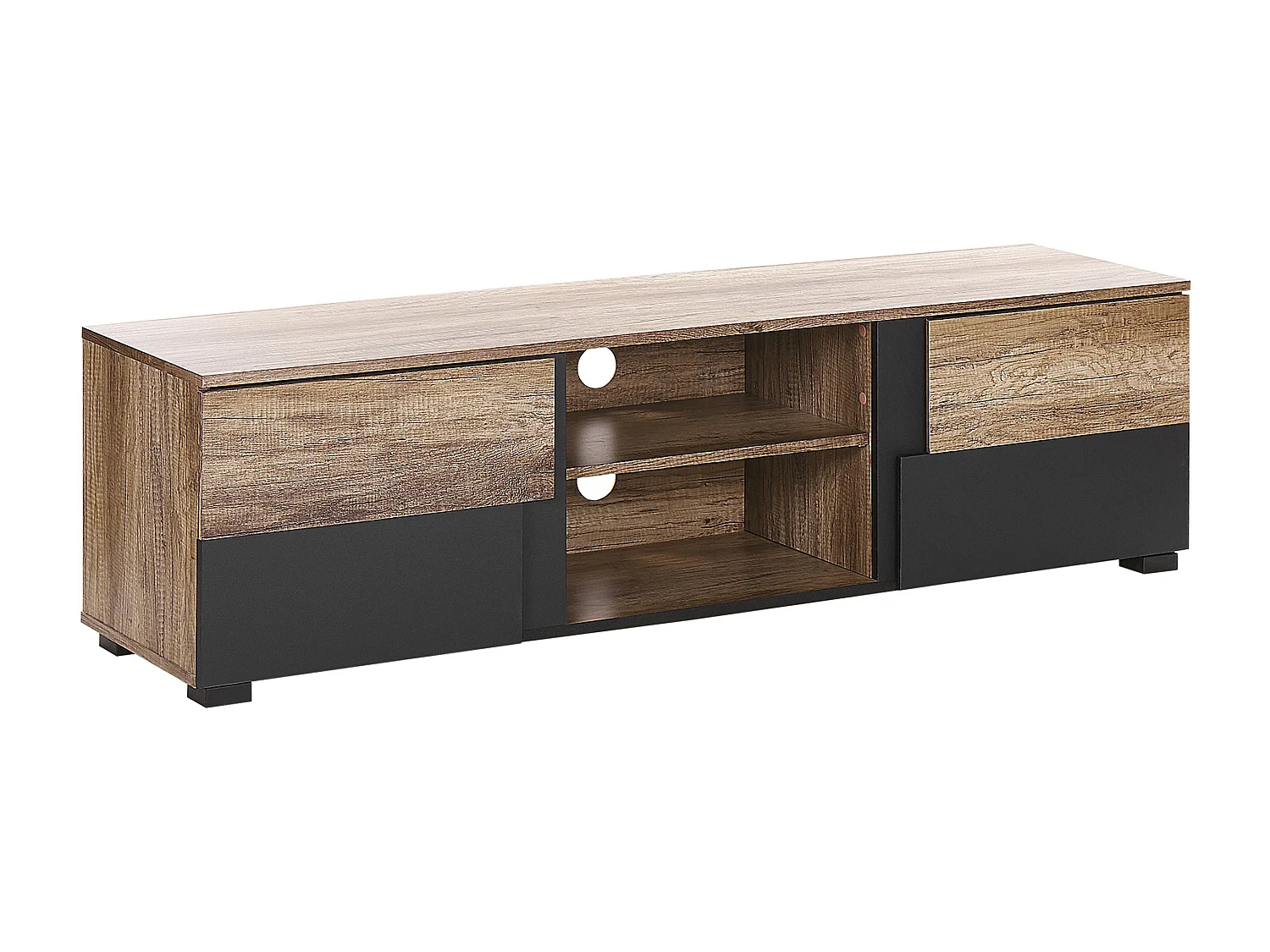 Meuble TV STERLING Marron/noir