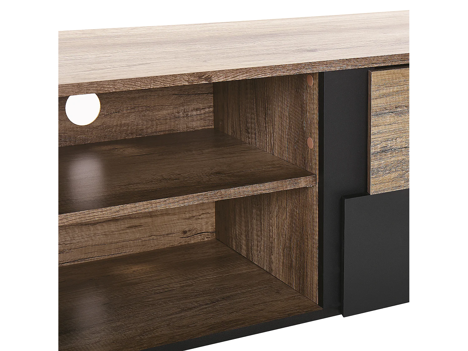 Meuble TV STERLING Marron/noir