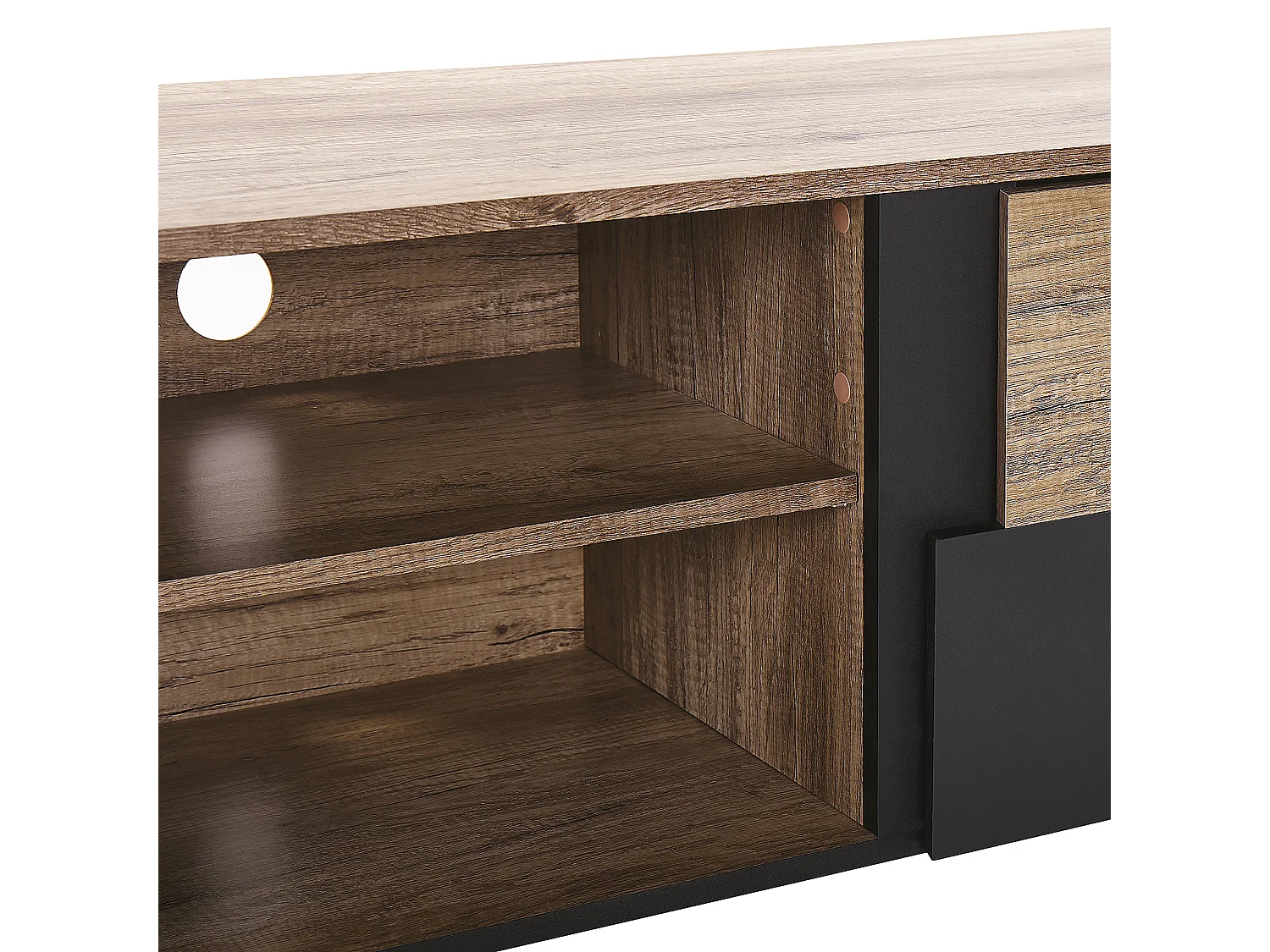 TV-meubel STERLING Bruin/zwart