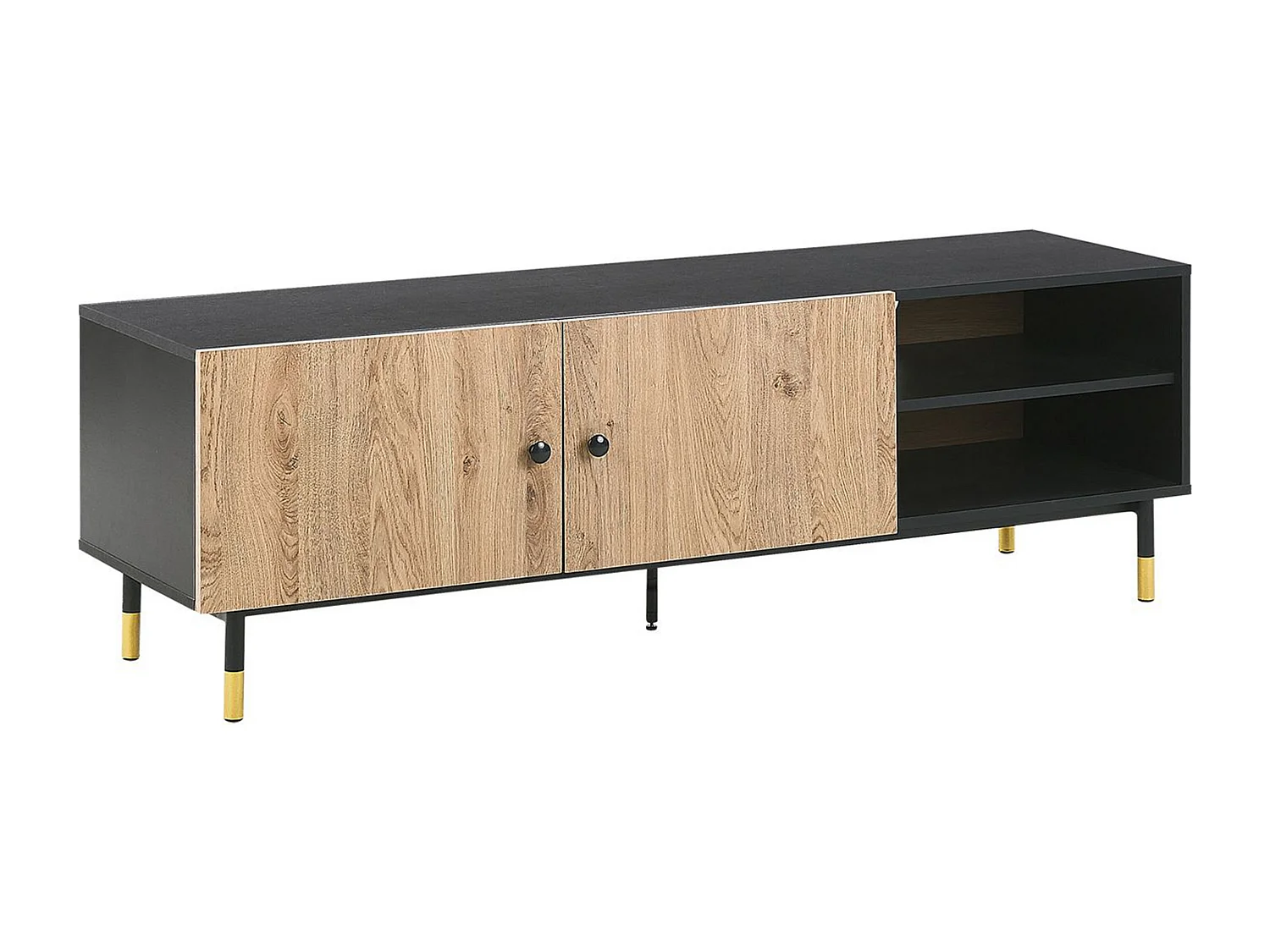 Meuble TV ABILEN Marron/noir