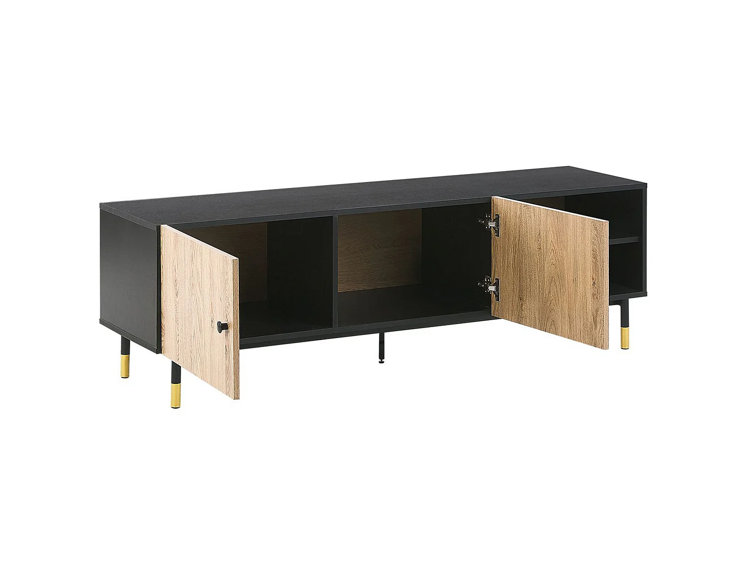 Meuble TV ABILEN Marron/noir