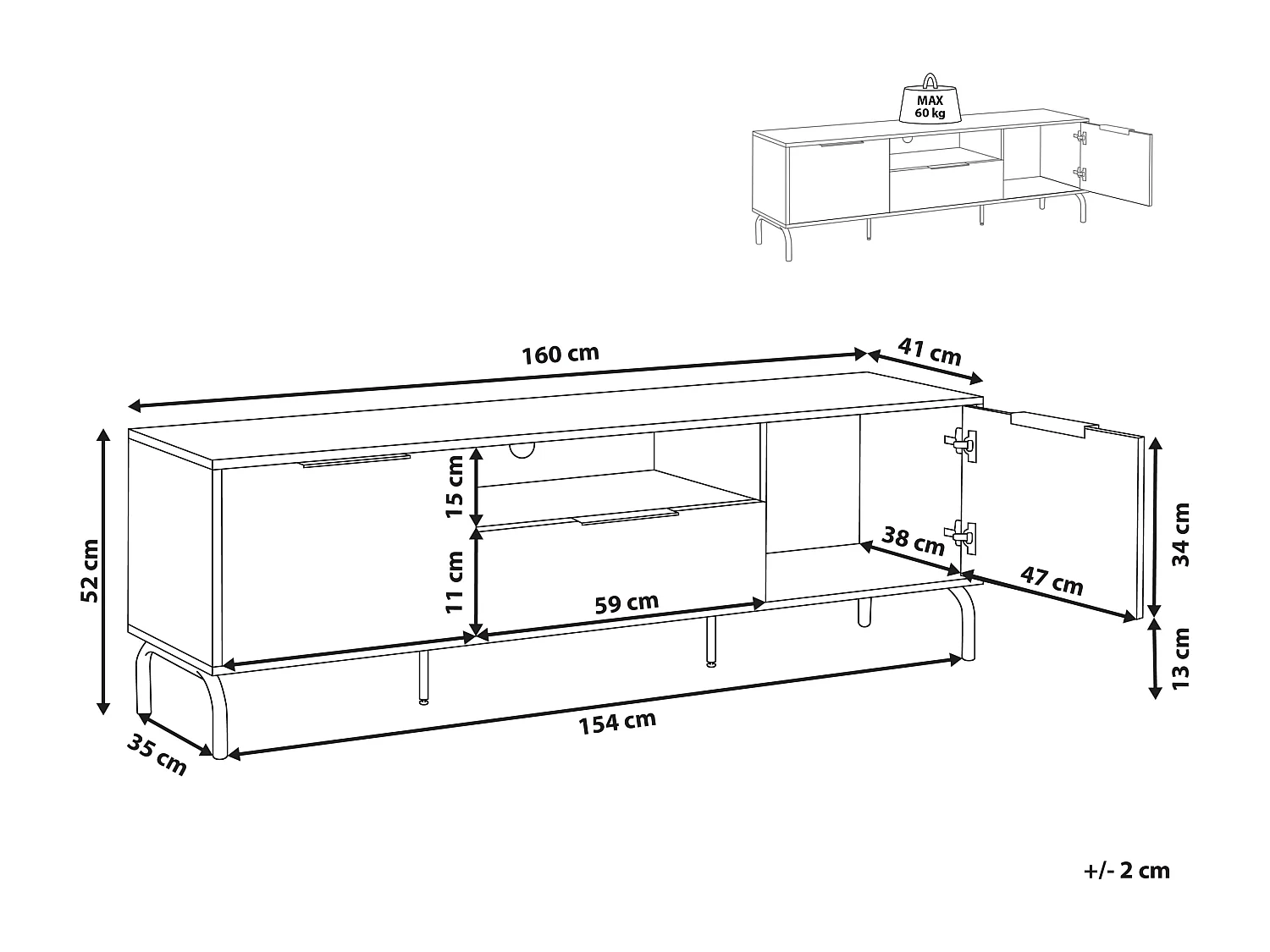Mueble TV ARKLEY Negro