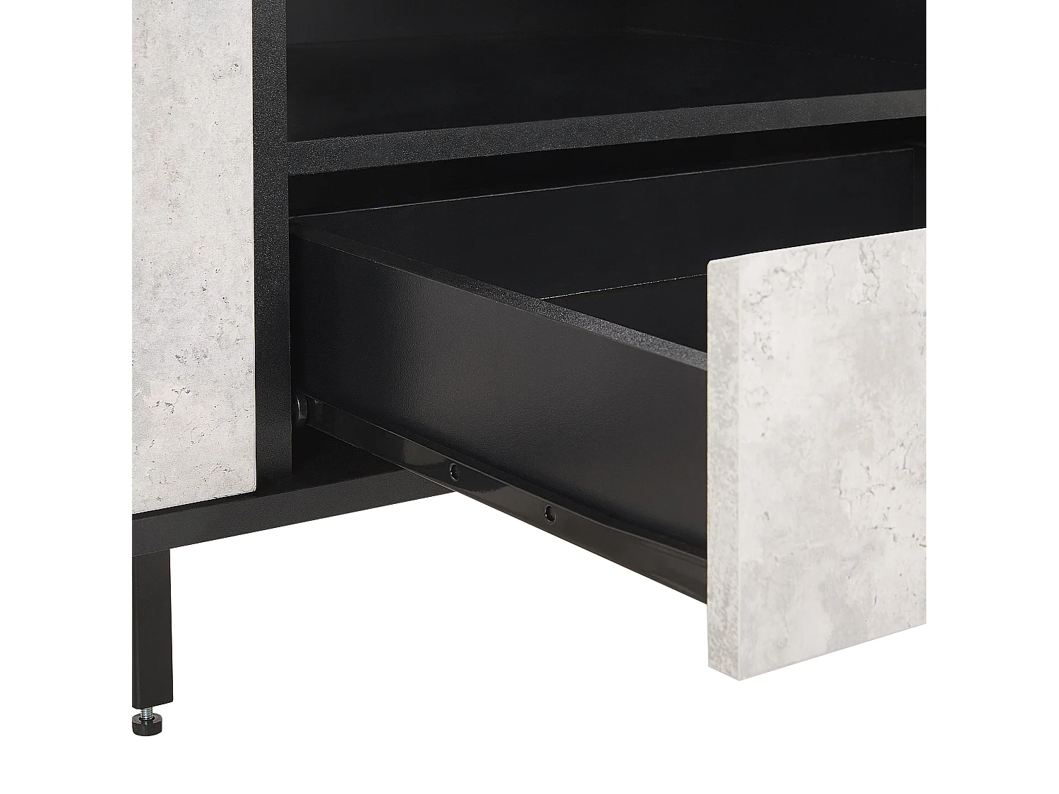 Meuble TV BLACKPOOL Effet béton gris