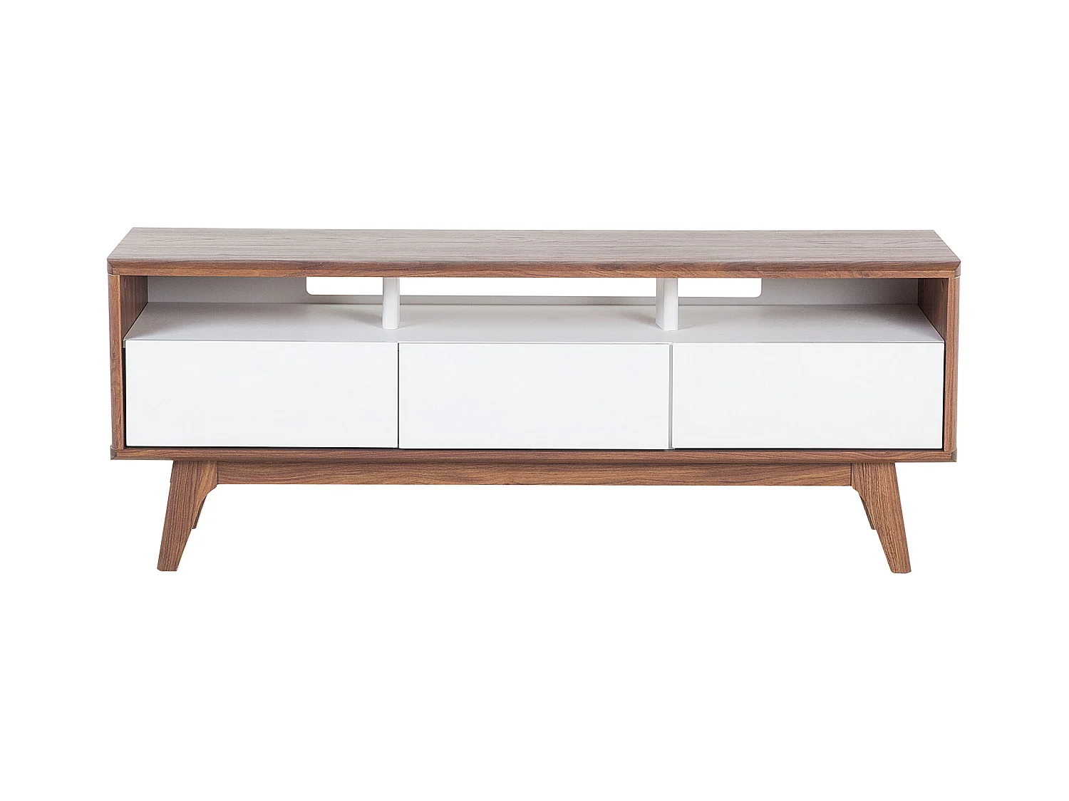 Szafka RTV SYRACUSE Brązowy/ biały