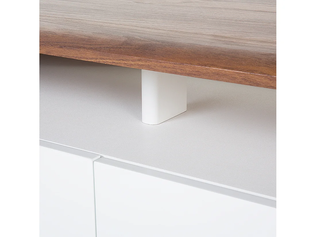 Meuble TV SYRACUSE Marron/blanc