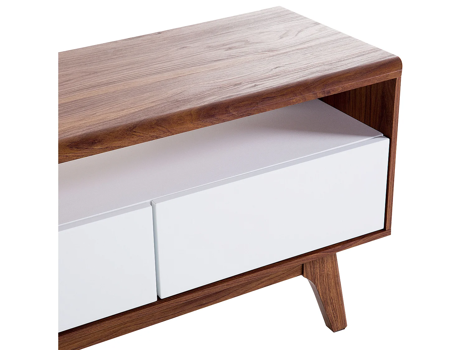 Meuble TV SYRACUSE Marron/blanc