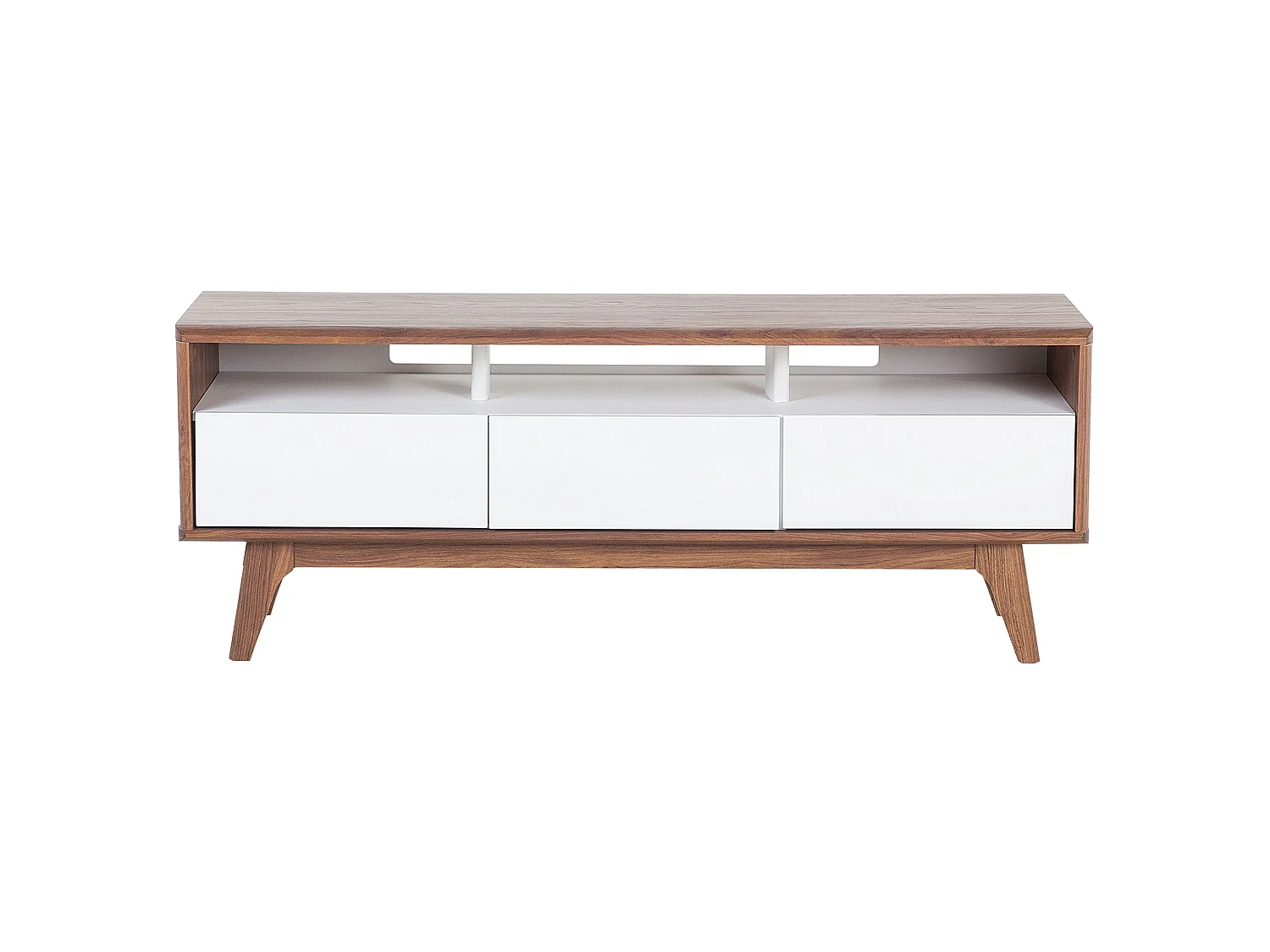 TV-meubel SYRACUSE Bruin/wit