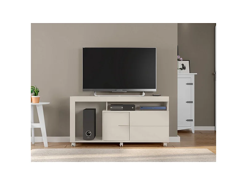 Meuble TV 55 Pouces Maxi Blanc Ecru