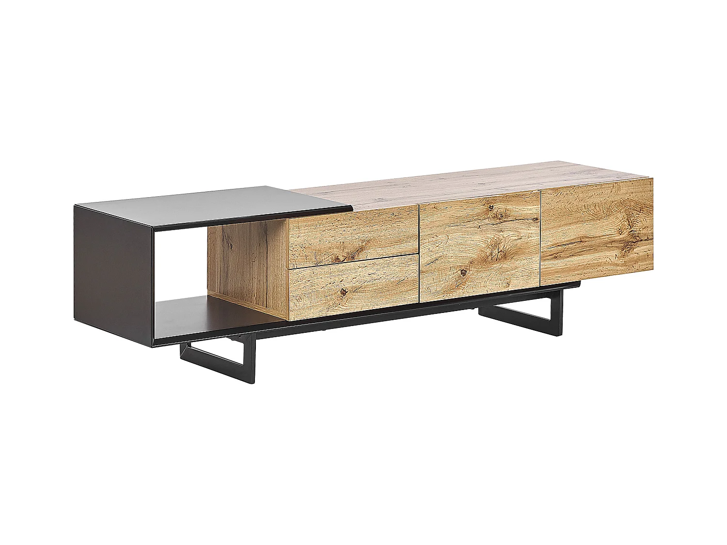 Meuble TV FIORA Marron/noir