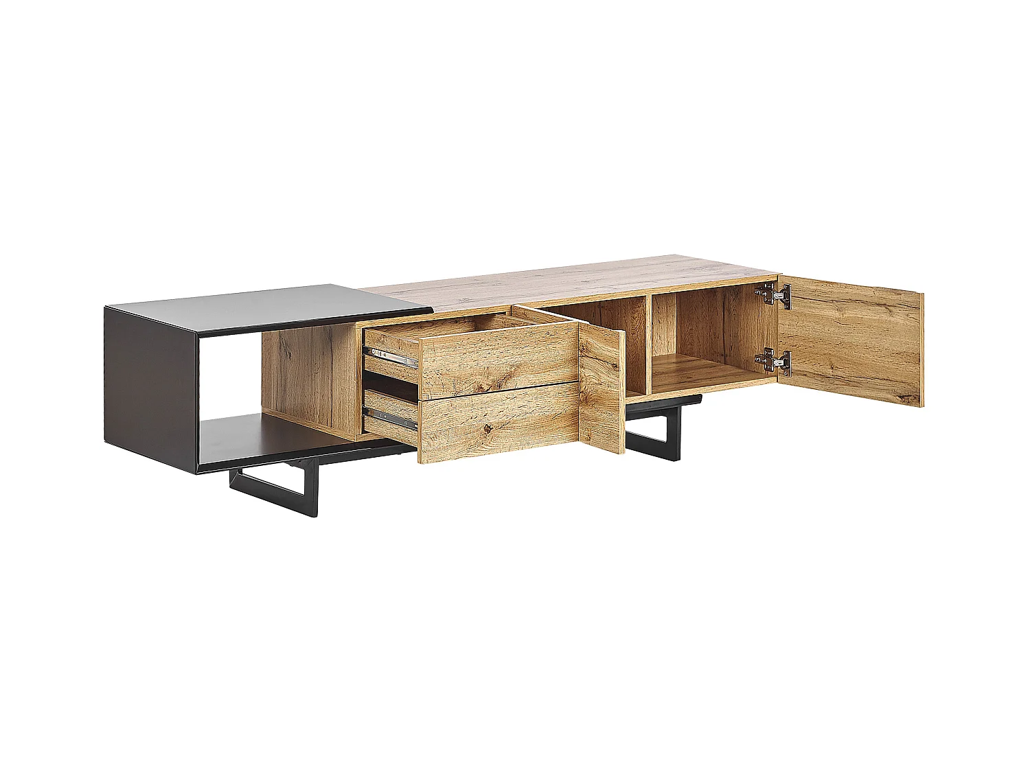 Meuble TV FIORA Marron/noir