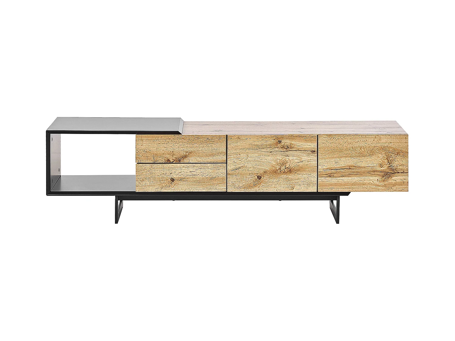 Meuble TV FIORA Marron/noir