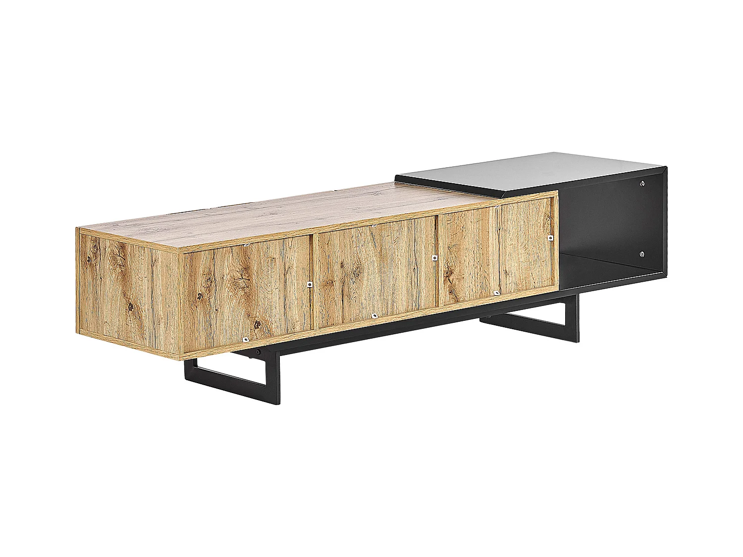 Meuble TV FIORA Marron/noir