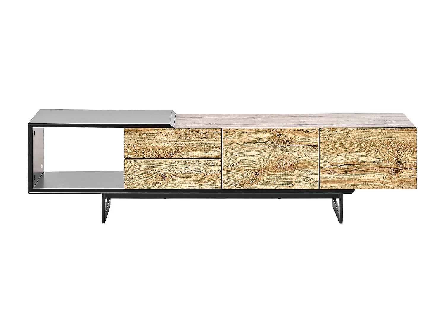 Meuble TV FIORA Marron/noir