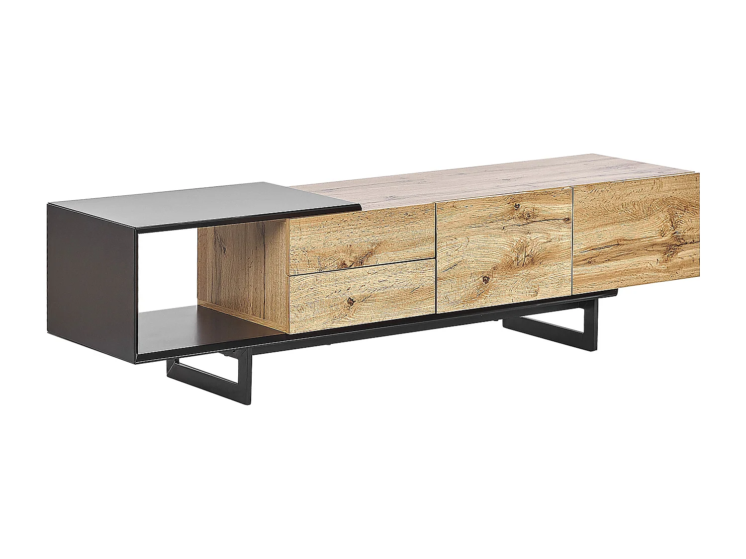 TV-meubel FIORA Bruin/zwart