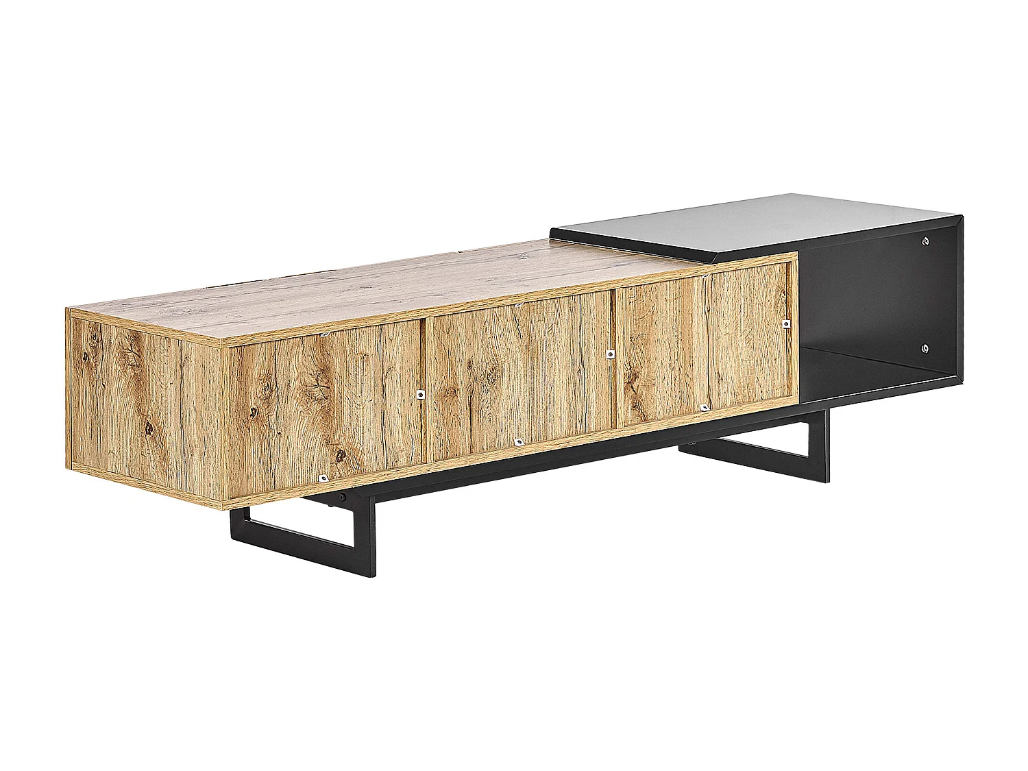 TV-meubel FIORA Bruin/zwart