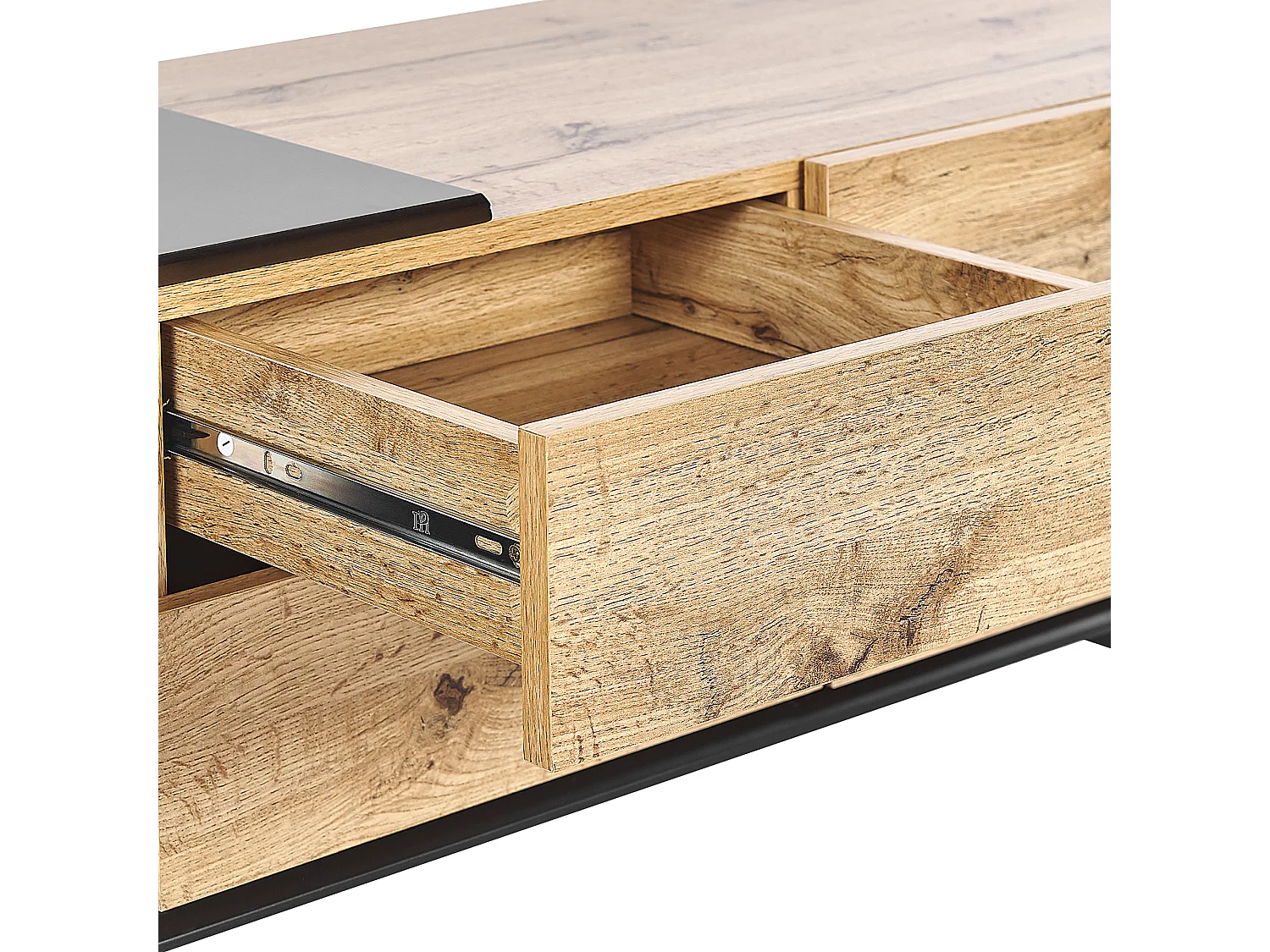 TV-meubel FIORA Bruin/zwart