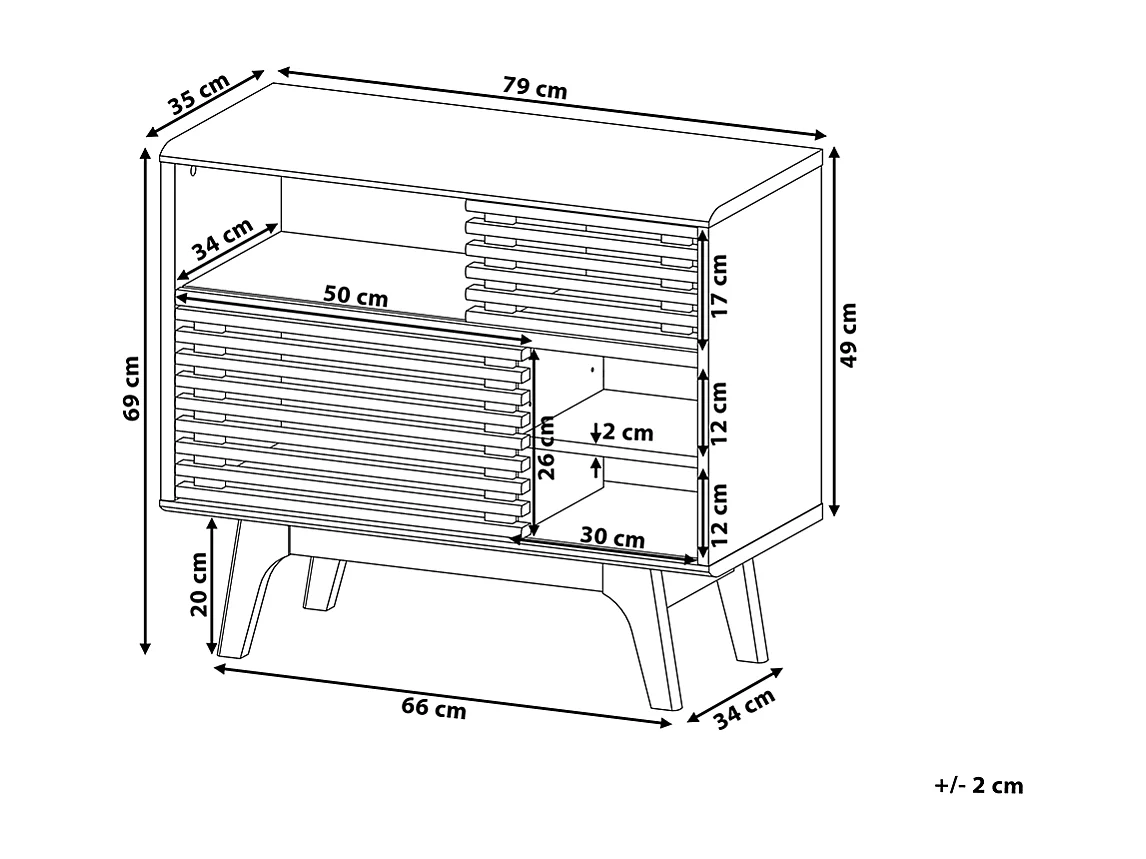 TV-meubel CLEVELAND Donkerbruin