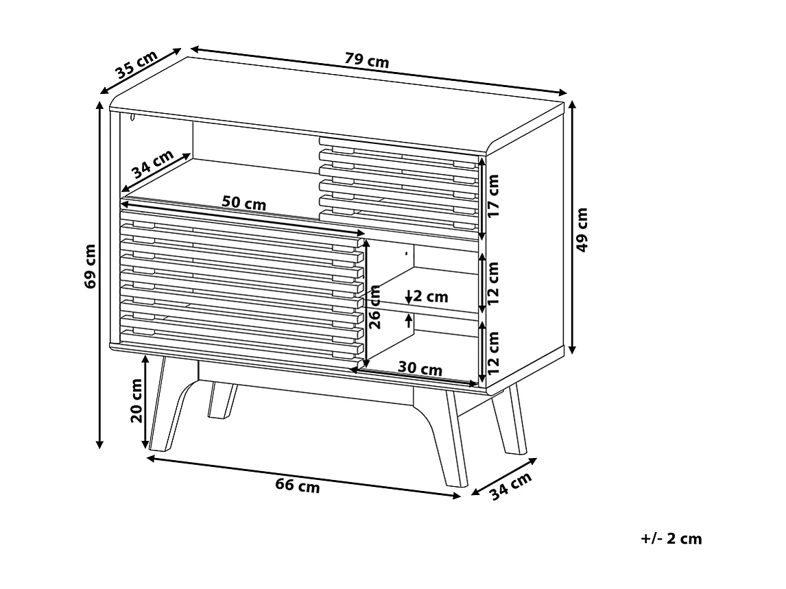TV-meubel CLEVELAND Donkerbruin
