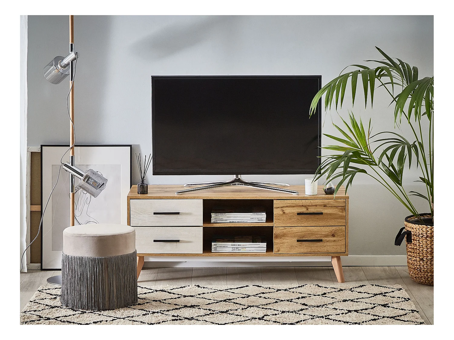 Meuble TV FLORIDA Marron clair