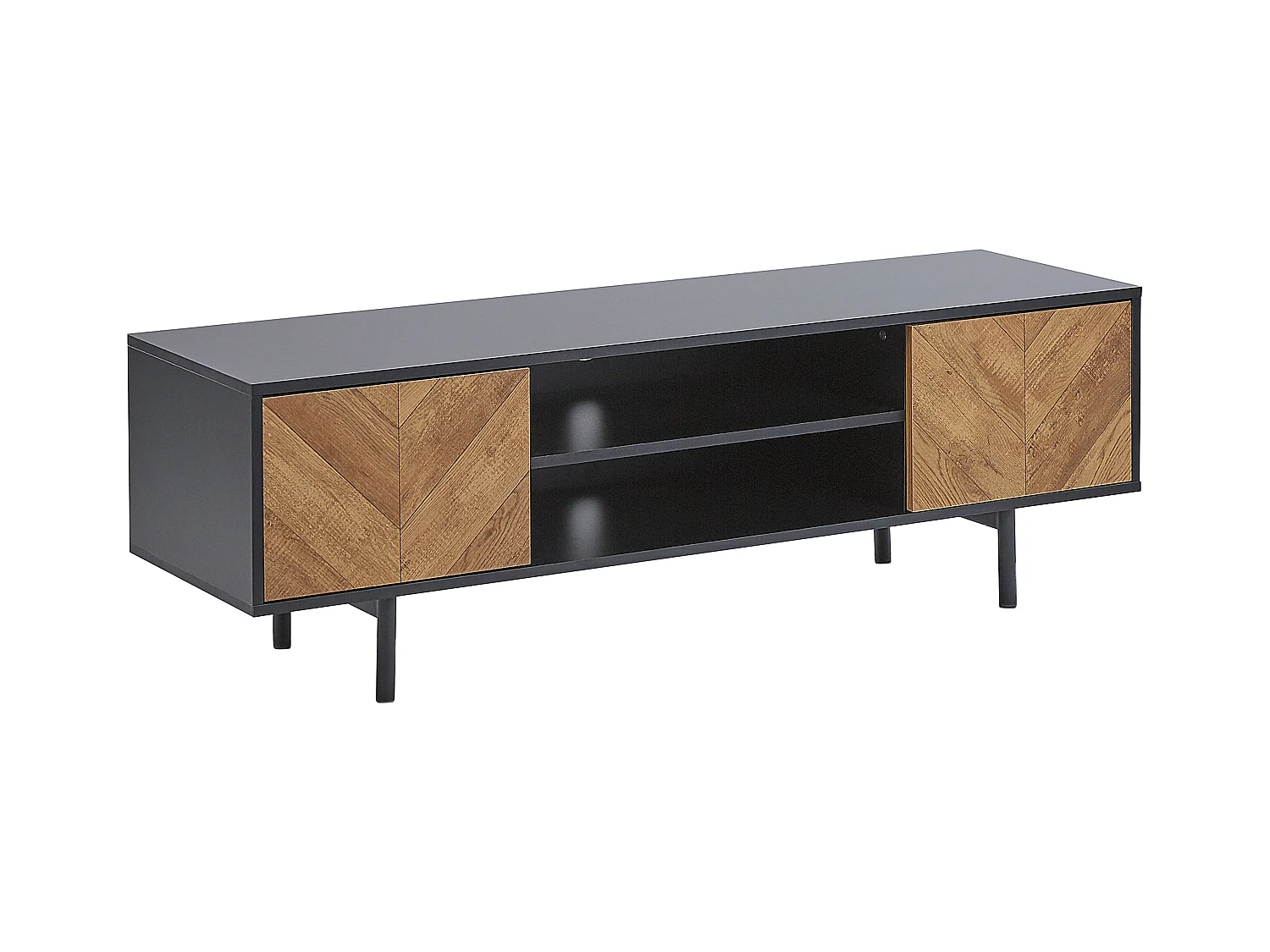 Meuble TV SALINA Marron/noir