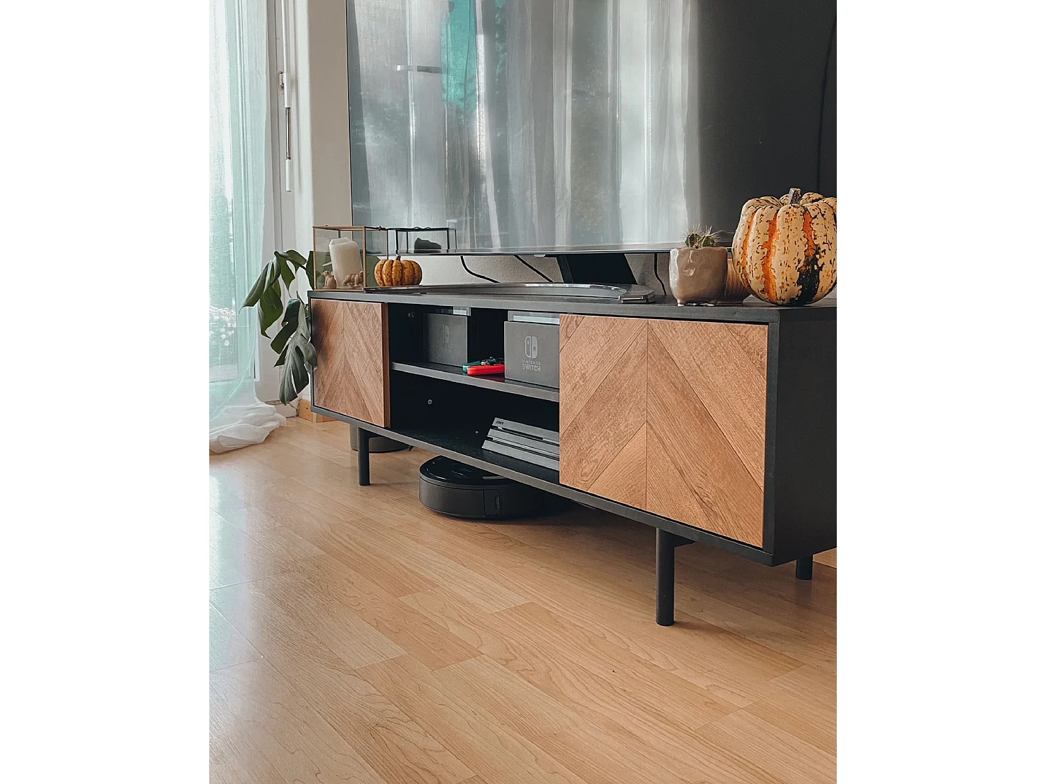 TV-meubel SALINA Bruin/zwart