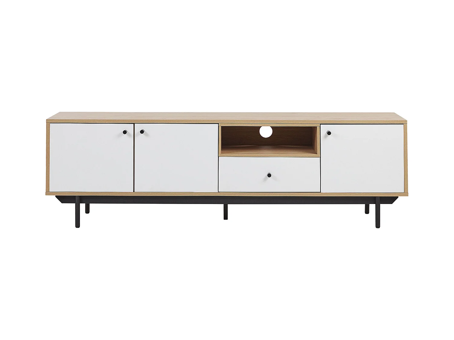 Meuble TV ITACA Marron/blanc