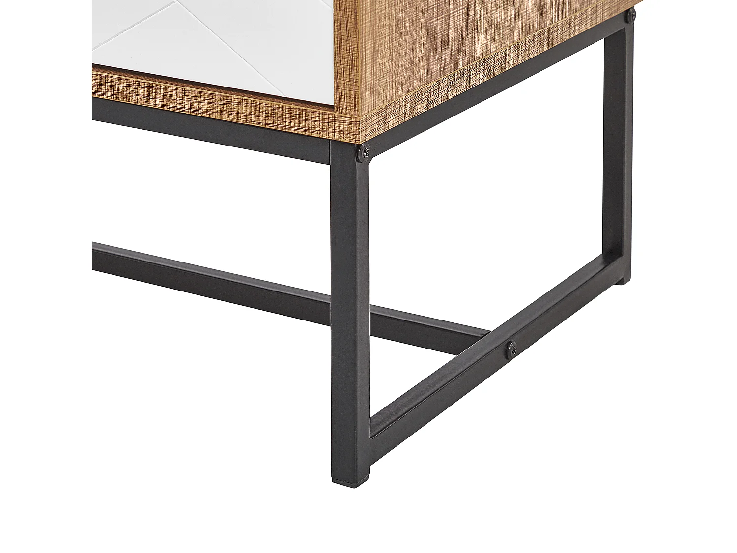 Meuble TV NUEVA Marron clair/blanc