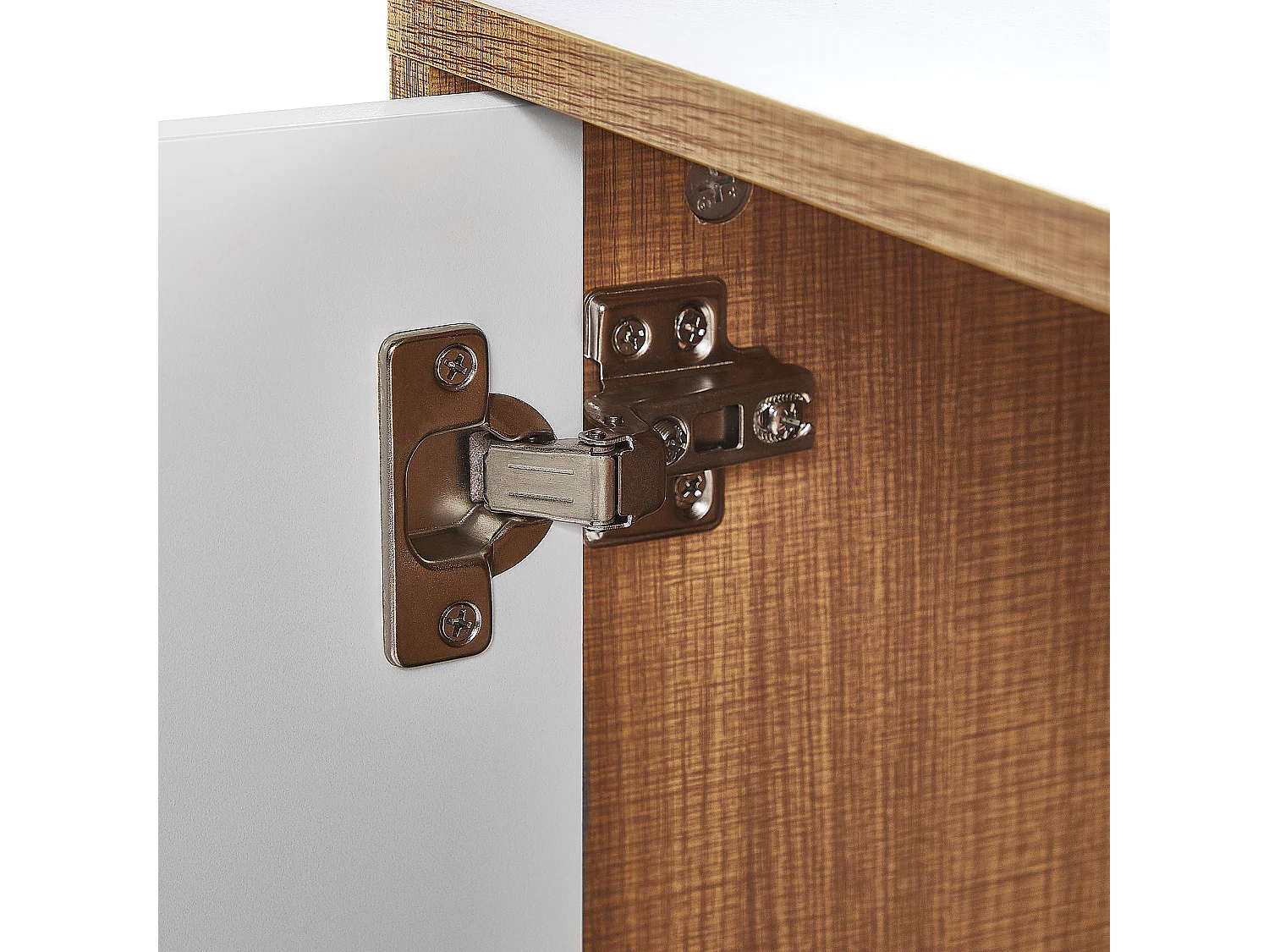 Meuble TV NUEVA Marron clair/blanc