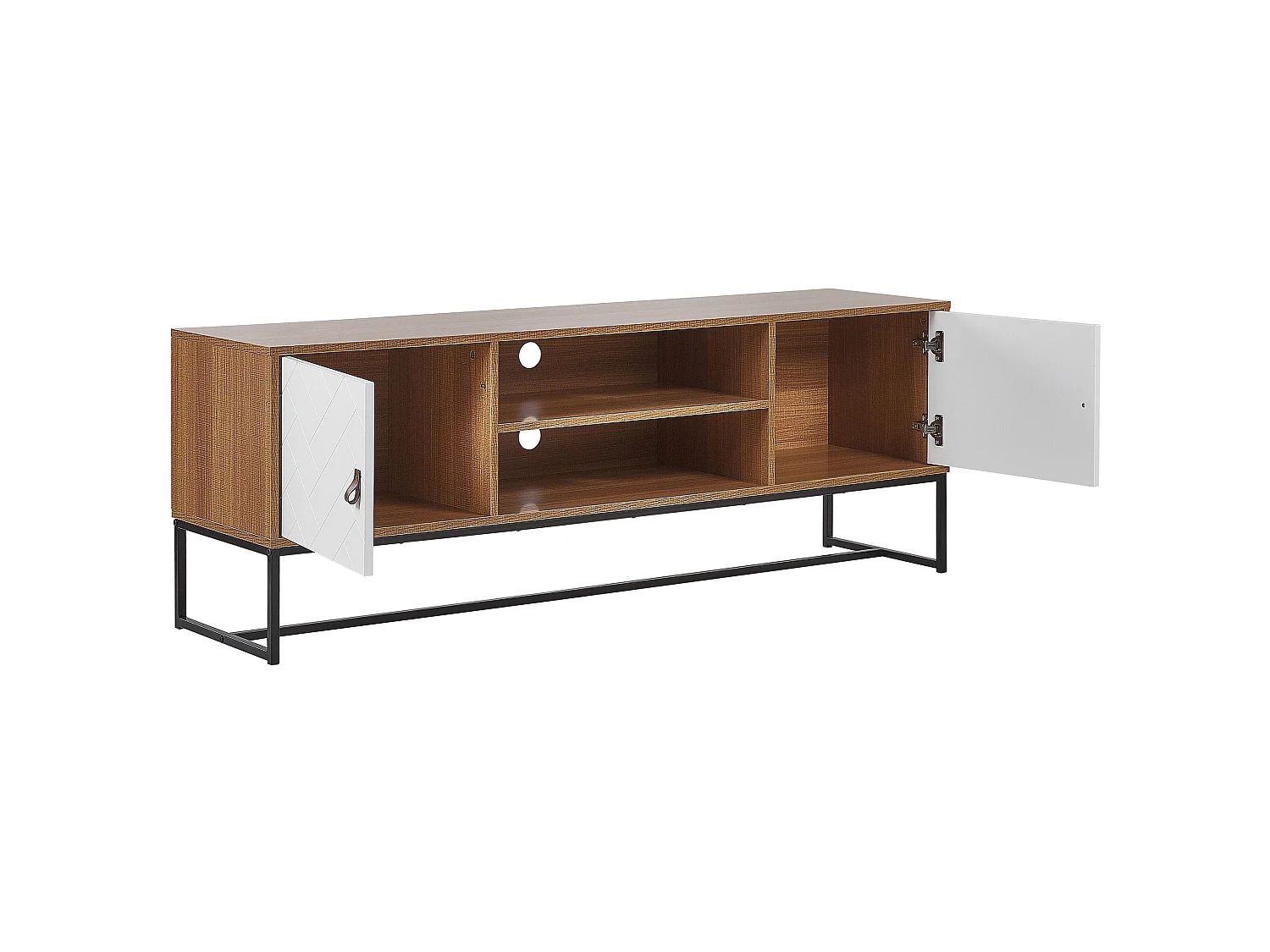 Meuble TV NUEVA Marron clair/blanc